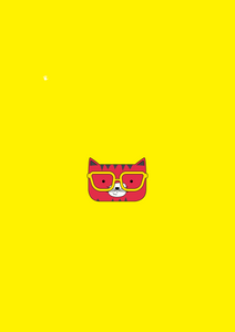 Solid Yellow Cool Cat