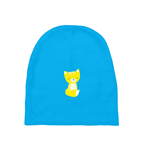 Baby Beanie_Solid Blue Smarty Pants Yellow