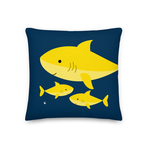 Premium Pillow_Summer Collection Sharks Yellow