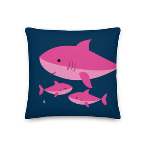 Premium Pillow_Summer Collection Sharks Pink
