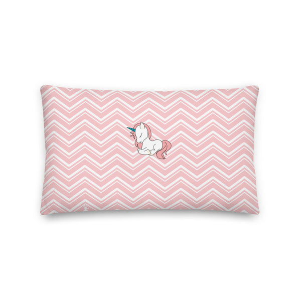 Premium Pillow_Chevron Pretty Unicorn Pink