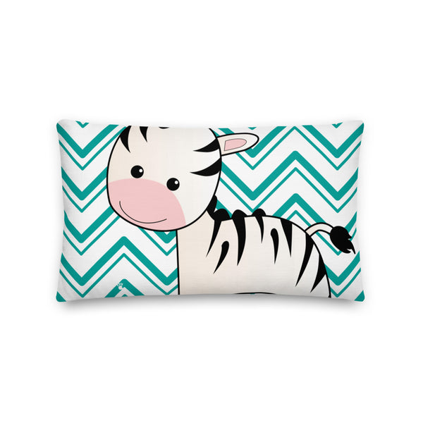 Premium Pillow_Chevron Zebra Teal