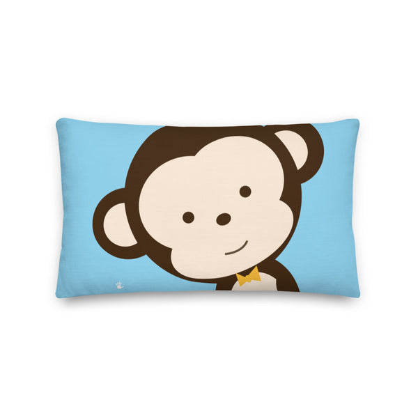 Premium Pillow_Cheeky Monkey Blue