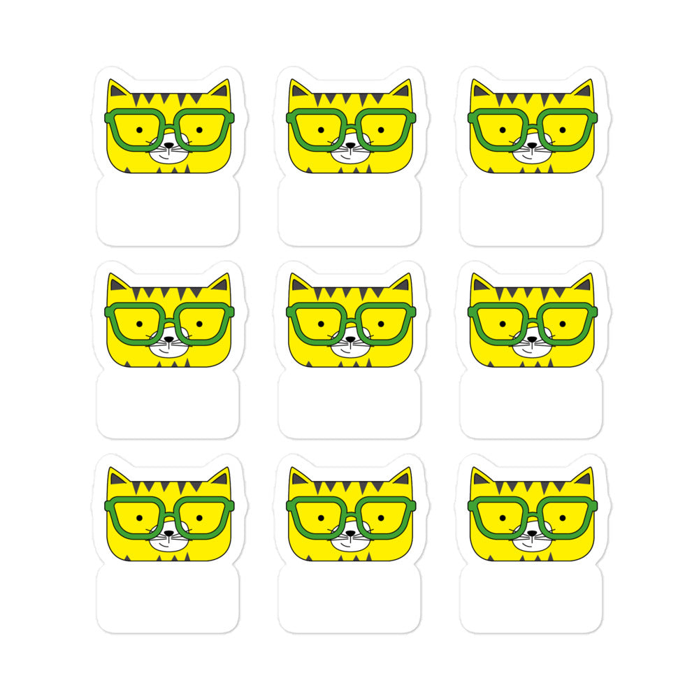 Stickers_Solid Pink Cool Cat Yellow
