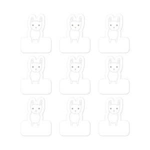 Stickers_Hungry Funny Bunny Red White