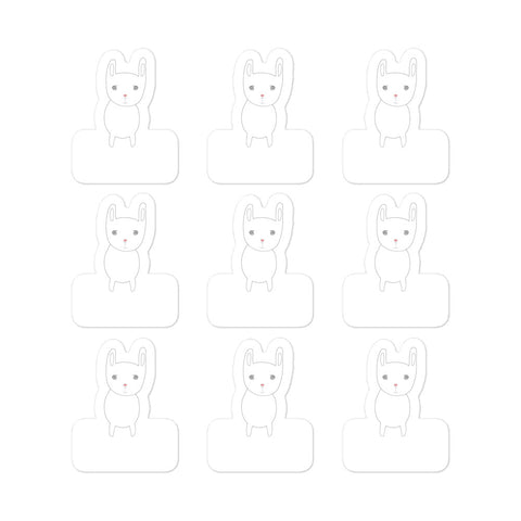Stickers_Hungry Funny Bunny Red White