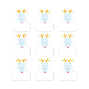 Stickers_Music Notes Deer Blue