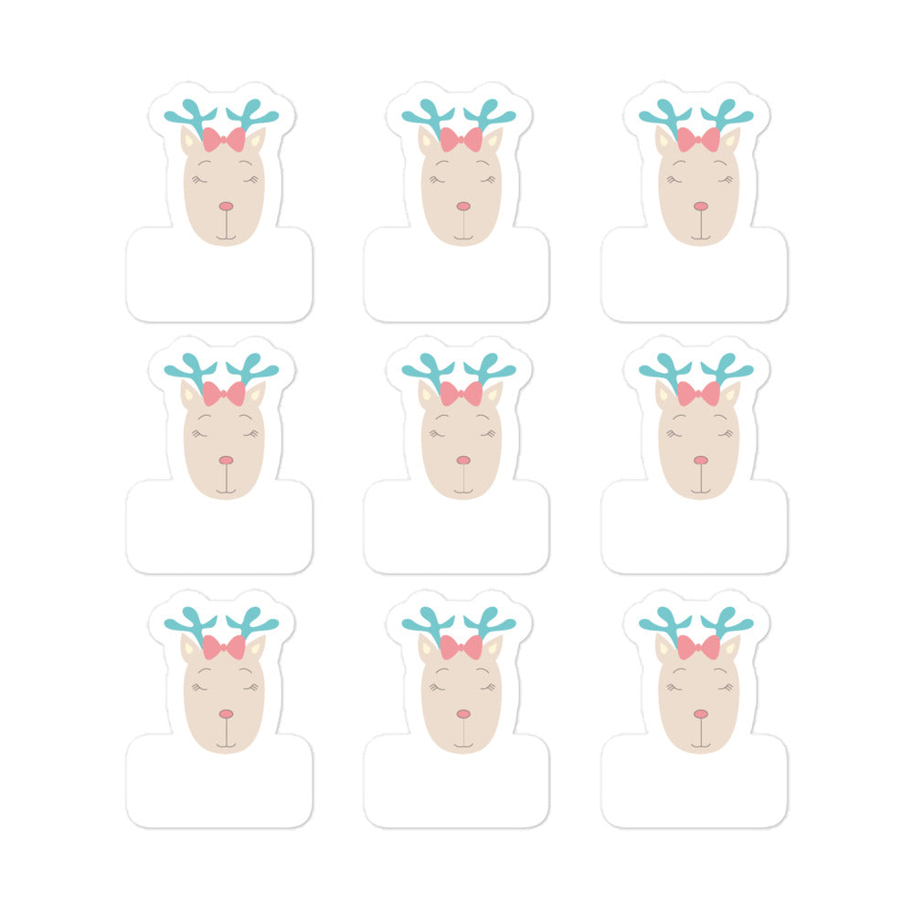 Stickers_Music Notes Deer Turquoise