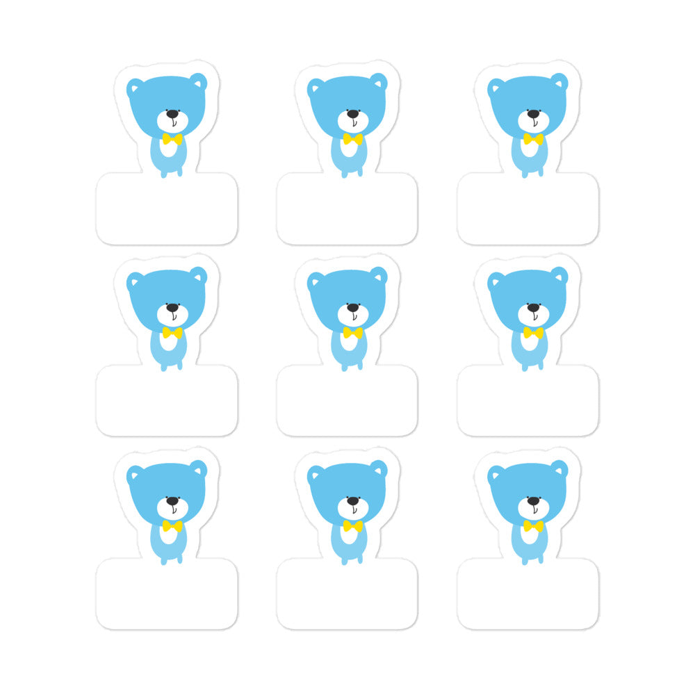 Stickers_Baking Bear Grey Blue