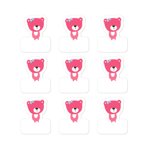 Stickers_Baking Bear Green Pink