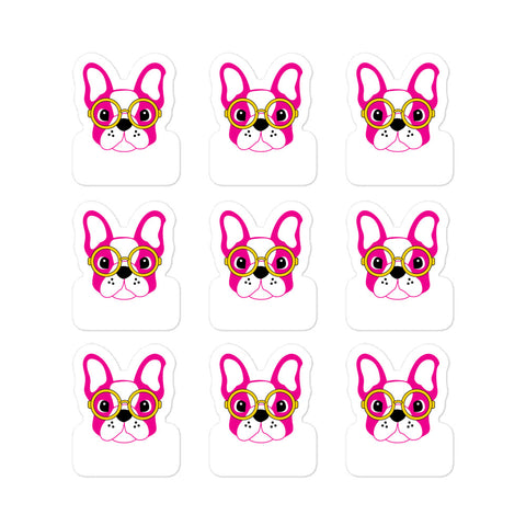 Stickers_ Puppy Glasses Pink