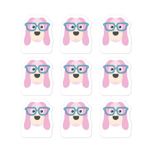 Stickers_ Puppy Glasses Pink