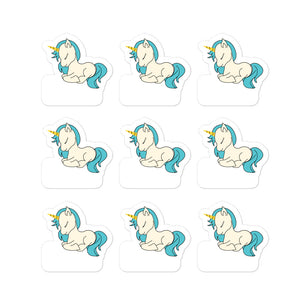 Stickers_ Pretty Unicorn Blue