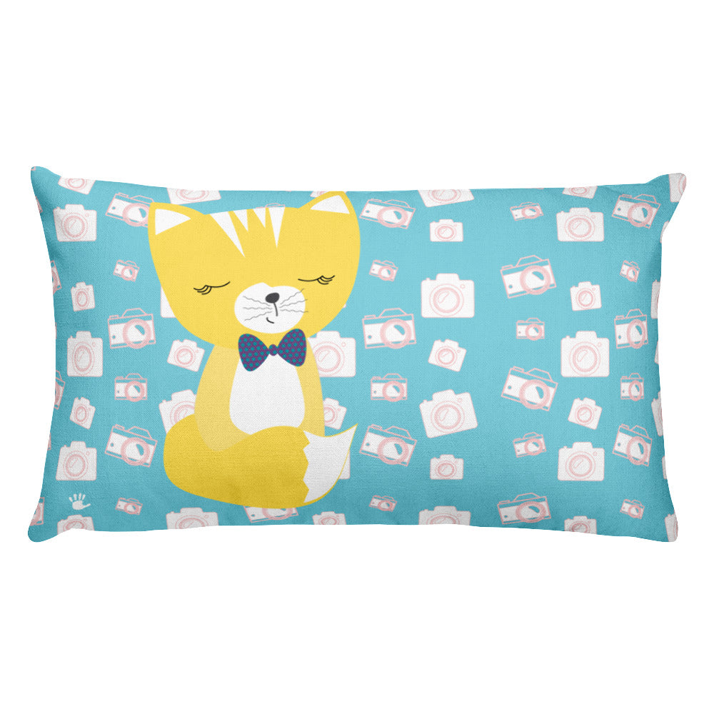 Premium Pillow_Say Cheese Smarty Pants Blue