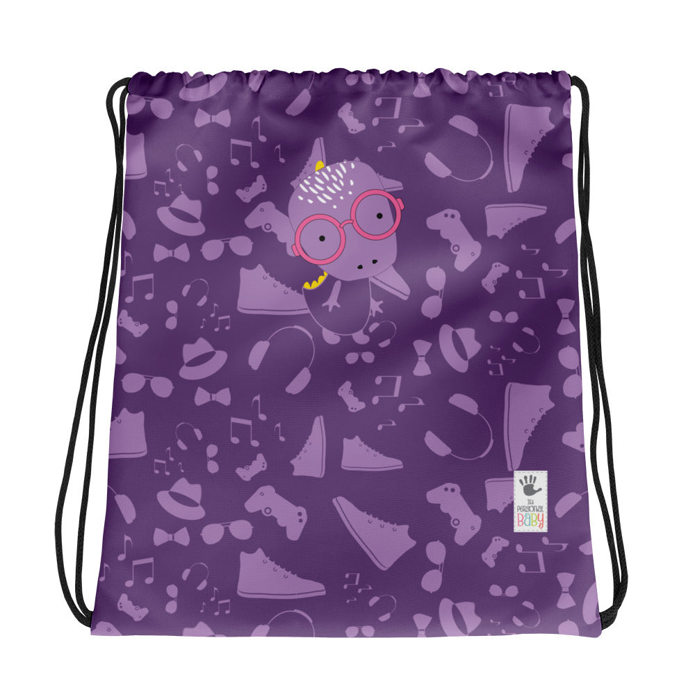Drawstring Bag_Alternative Whinno Dino Purple