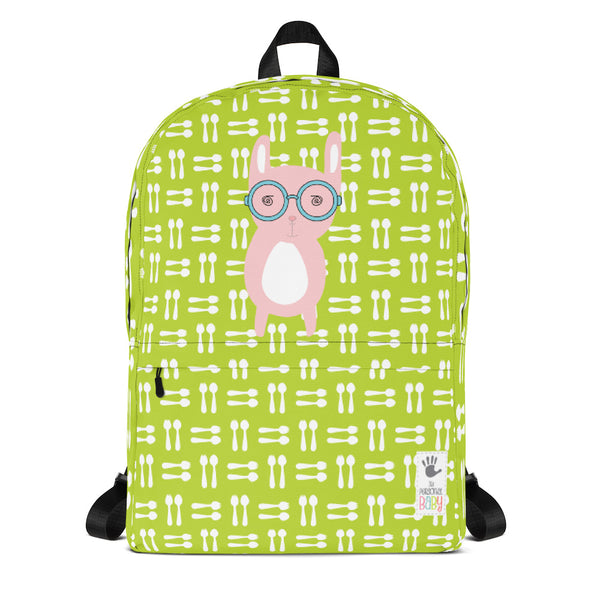 Backpack_Hungry Funny Bunny Green