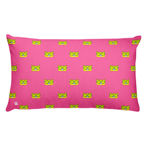 Premium Pillow_Solid Pink Cool Cat