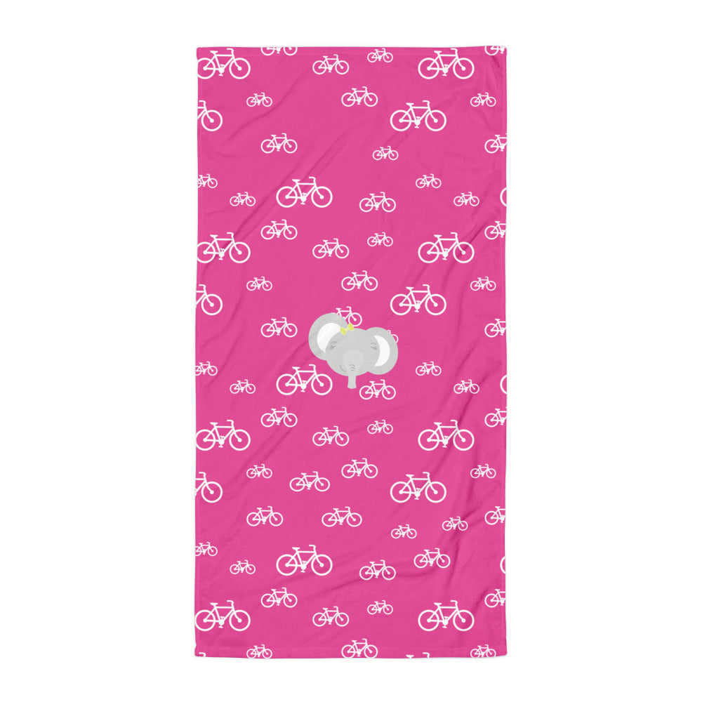 Towel_My Bike Elephant Pink