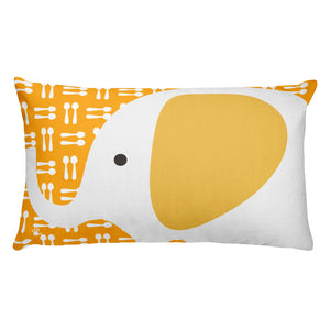 Premium Pillow_Hungry Elephant Orange