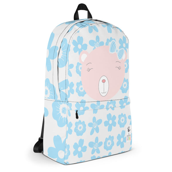 Backpack_Flower Power Bear Blue Pink