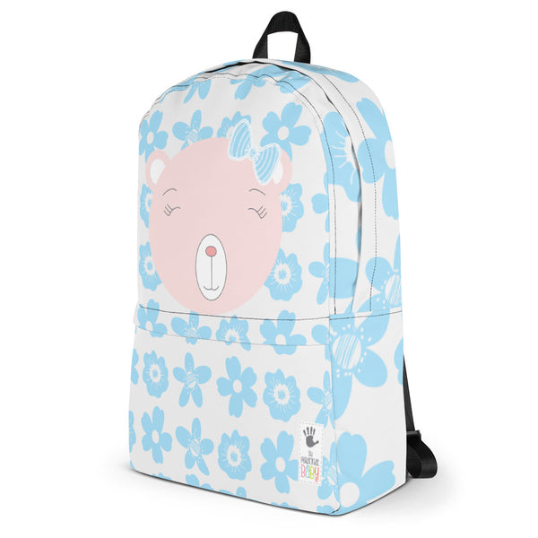 Backpack_Flower Power Bear Blue Pink