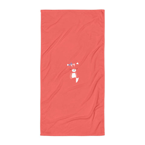 Towel_Hidden Kitten Red