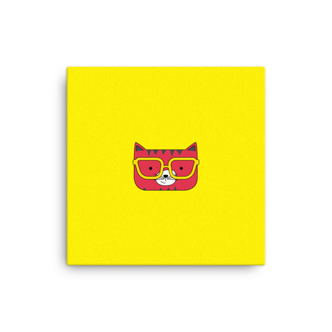 Canvas_Solid Yellow Cool Cat