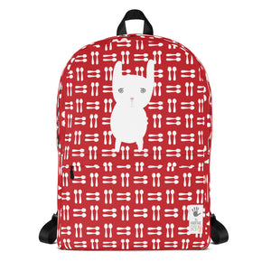 Backpack_Hungry Funny Bunny Red