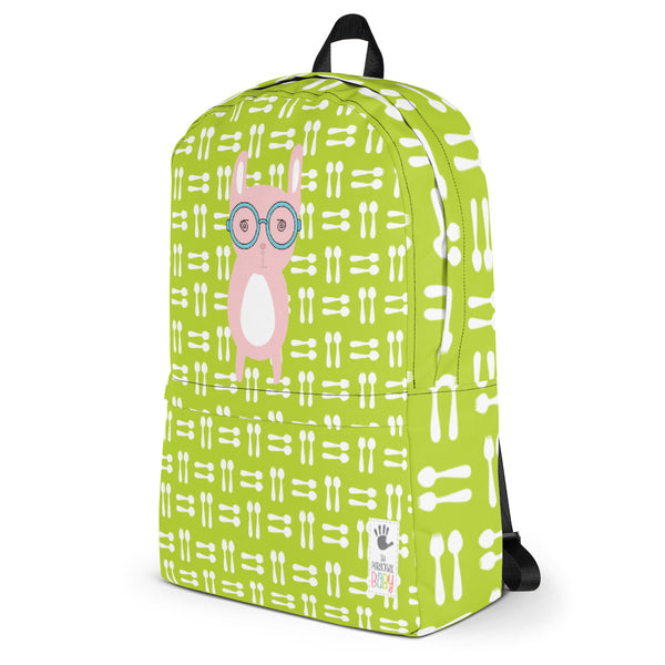 Backpack_Hungry Funny Bunny Green