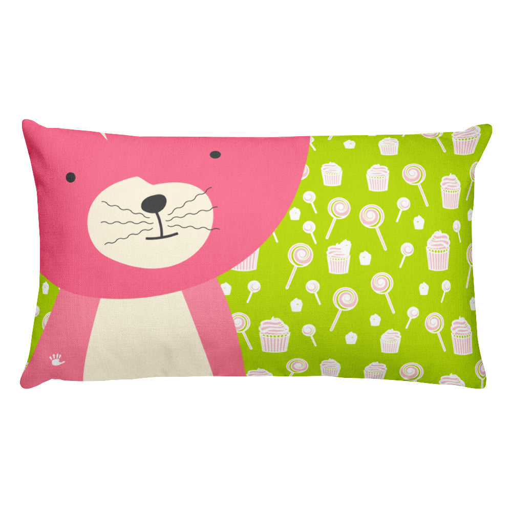 Premium Pillow_Sweetie Smarty Pants Green Pink