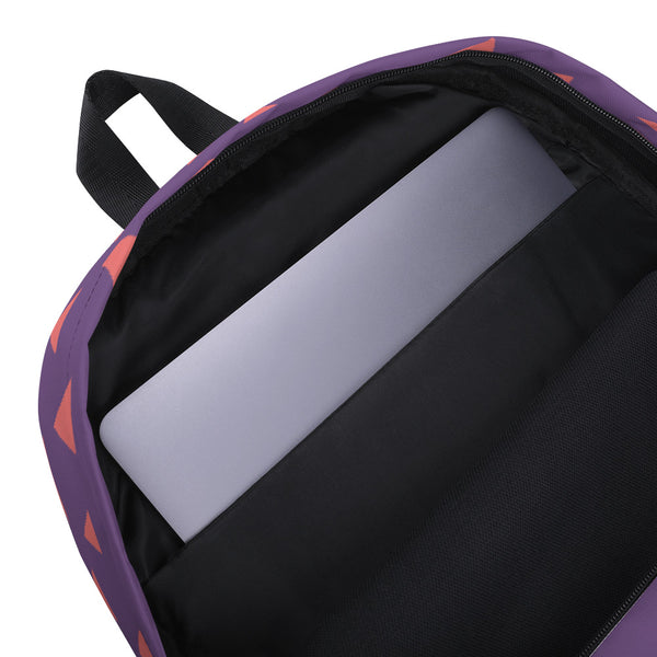 Backpack_Triangles & Dinos Purple Pink
