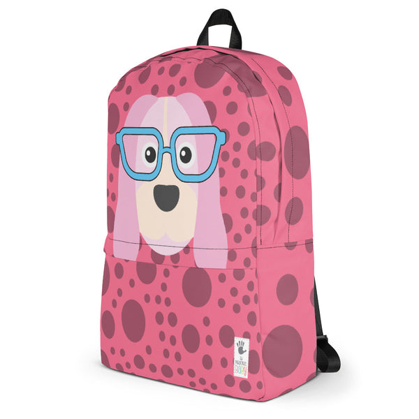 Backpack_PolkaDots & Pups Pink