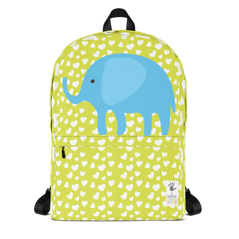 Backpack_I Love You Elephant Green
