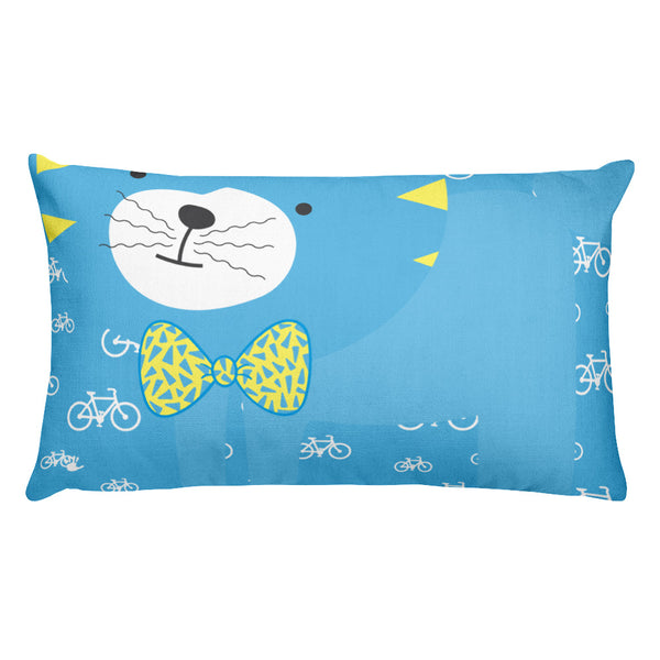 Premium Pillow_My Bike Silly Kitty Blue