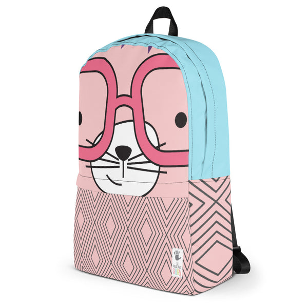 Backpack_Diamonds Cool Cat Pink