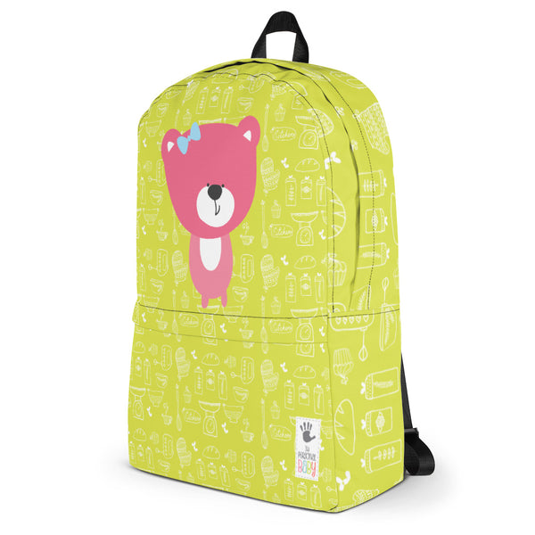 Backpack_Baking Bear Green Pink