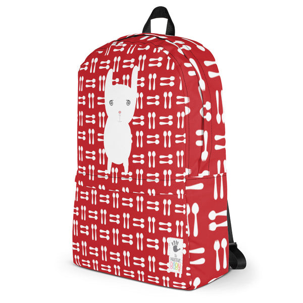 Backpack_Hungry Funny Bunny Red