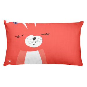 Premium Pillow_Hidden Kitten Red