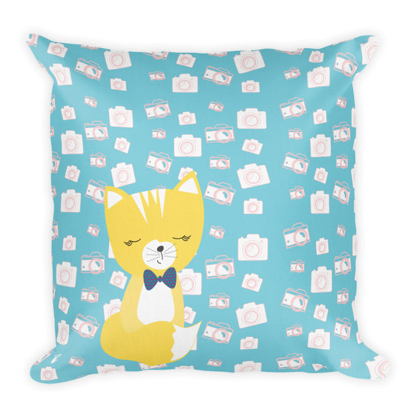 Premium Pillow_Say Cheese Smarty Pants Blue