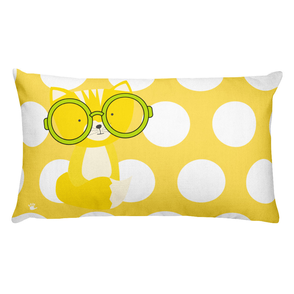 Premium Pillow_Polka Dottie Smarty Pants Yellow