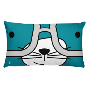 Premium Pillow_Stripes Cool Cat Green
