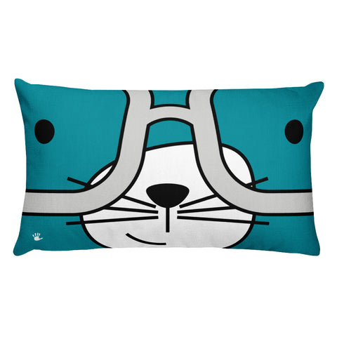 Premium Pillow_Stripes Cool Cat Green