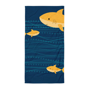 Towel_Summer Collection Shark Yellow