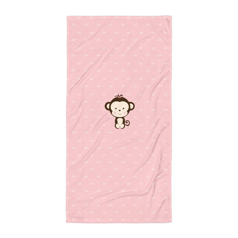 Towel_My Everything Cheeky Monkey Pink