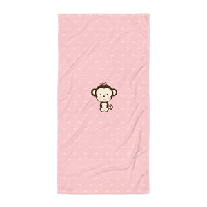 Towel_My Everything Cheeky Monkey Pink